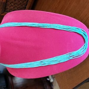 Turquoise Color 10 Strand Necklace